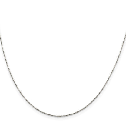 Sterling Silver .85mm Diamond-cut Round Spiga Chain w/2in ext.