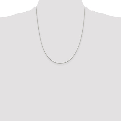 Sterling Silver .85mm Diamond-cut Round Spiga Chain