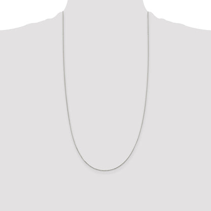 Sterling Silver .85mm Diamond-cut Round Spiga Chain
