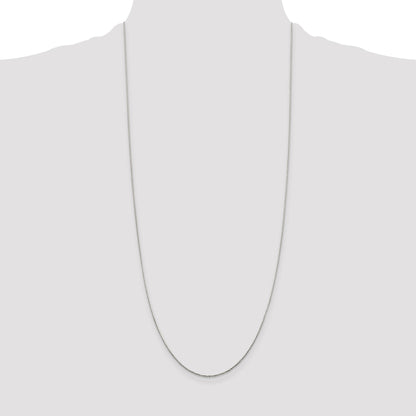 Sterling Silver .85mm Diamond-cut Round Spiga Chain