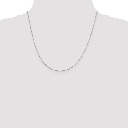 Sterling Silver Rhodium-plated .85mm Diamond-cut Round Spiga Chain