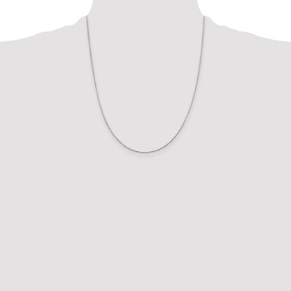 Sterling Silver Rhodium-plated .85mm Diamond-cut Round Spiga Chain