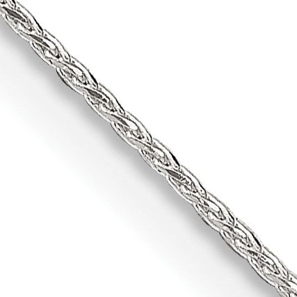 Sterling Silver .85mm Diamond-cut Round Spiga Chain w/2in ext.