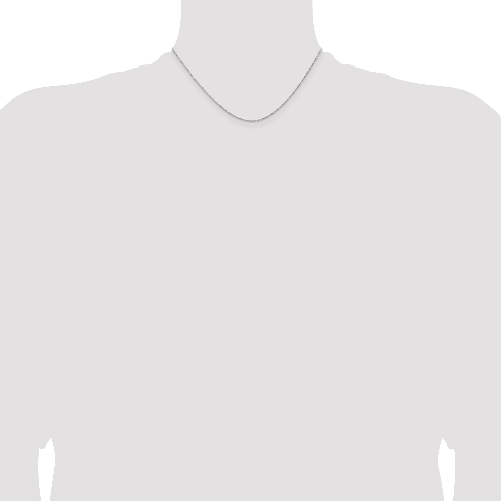 Sterling Silver .95mm Diamond-cut Round Spiga Chain