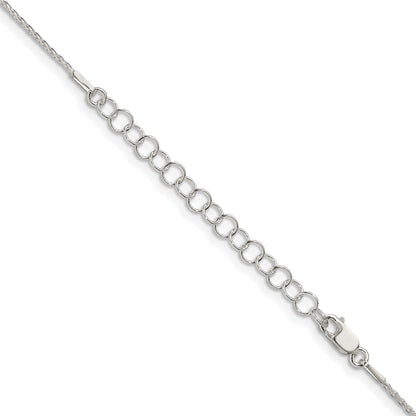 Sterling Silver .95mm Diamond-cut Round Spiga Chain w/2in ext.
