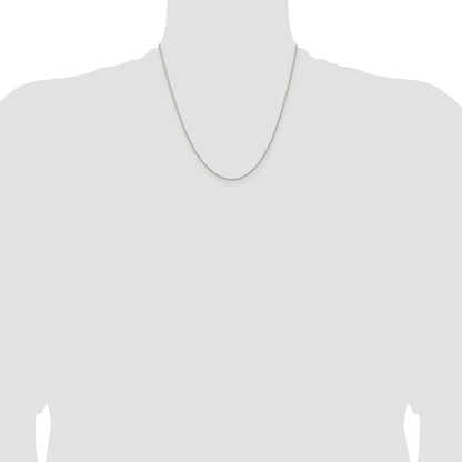 Sterling Silver Rhodium-plated .95mm Diamond-cut Round Spiga Chain