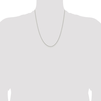 Sterling Silver Rhodium-plated .95mm Diamond-cut Round Spiga Chain
