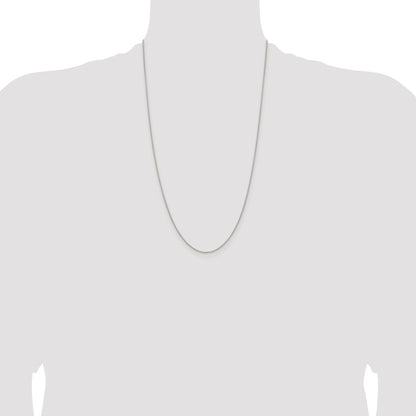 Sterling Silver Rhodium-plated .95mm Diamond-cut Round Spiga Chain