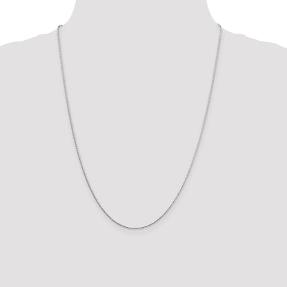 Sterling Silver 1.25mm Diamond-cut Round Spiga Chain