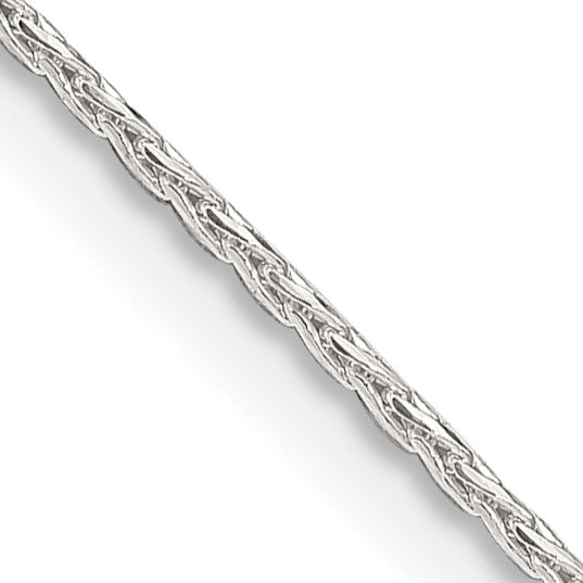 Sterling Silver 1.25mm Diamond-cut Round Spiga Chain