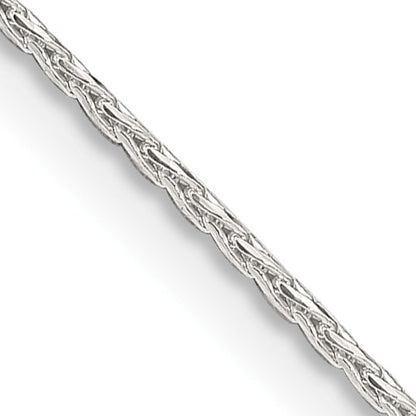 Sterling Silver 1.25mm Diamond-cut Round Spiga Chain