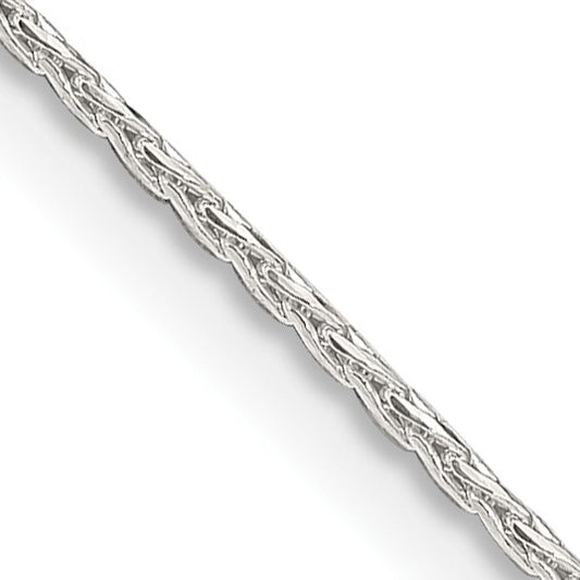 Sterling Silver 1.25mm Diamond-cut Round Spiga Chain