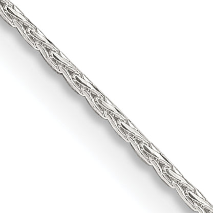 Sterling Silver 1.25mm Diamond-cut Round Spiga Chain