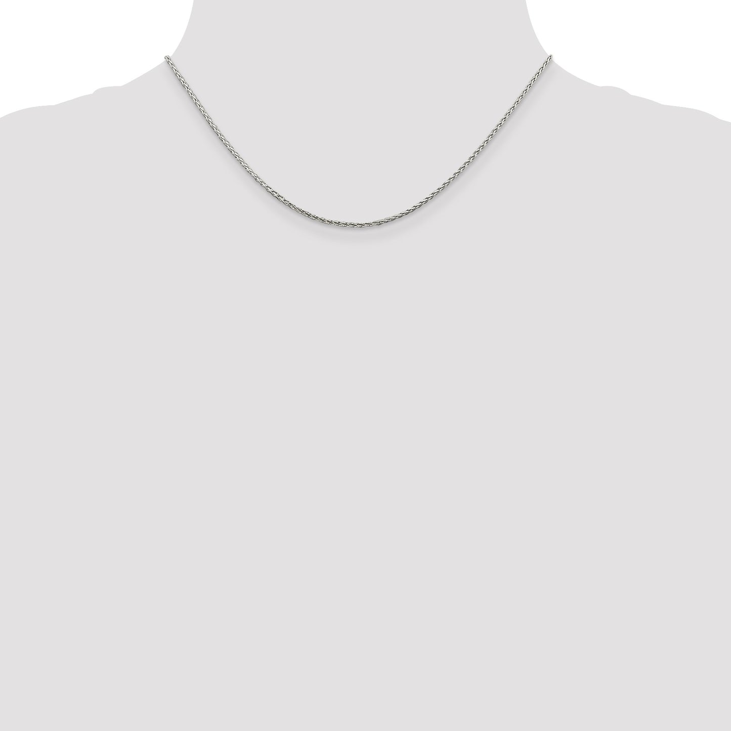Sterling Silver 1.45mm Diamond-cut Round Spiga Chain