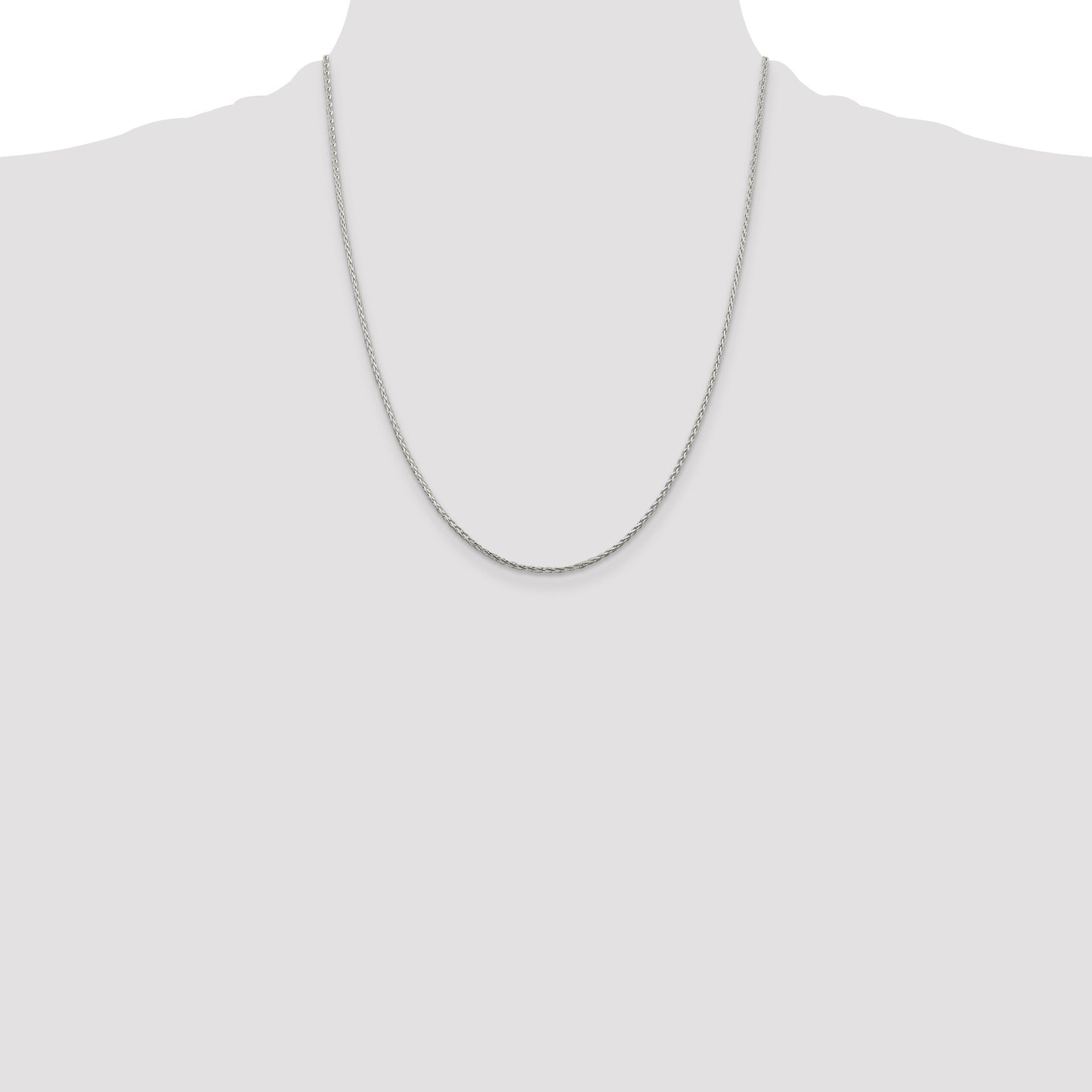 Sterling Silver 1.45mm Diamond-cut Round Spiga Chain