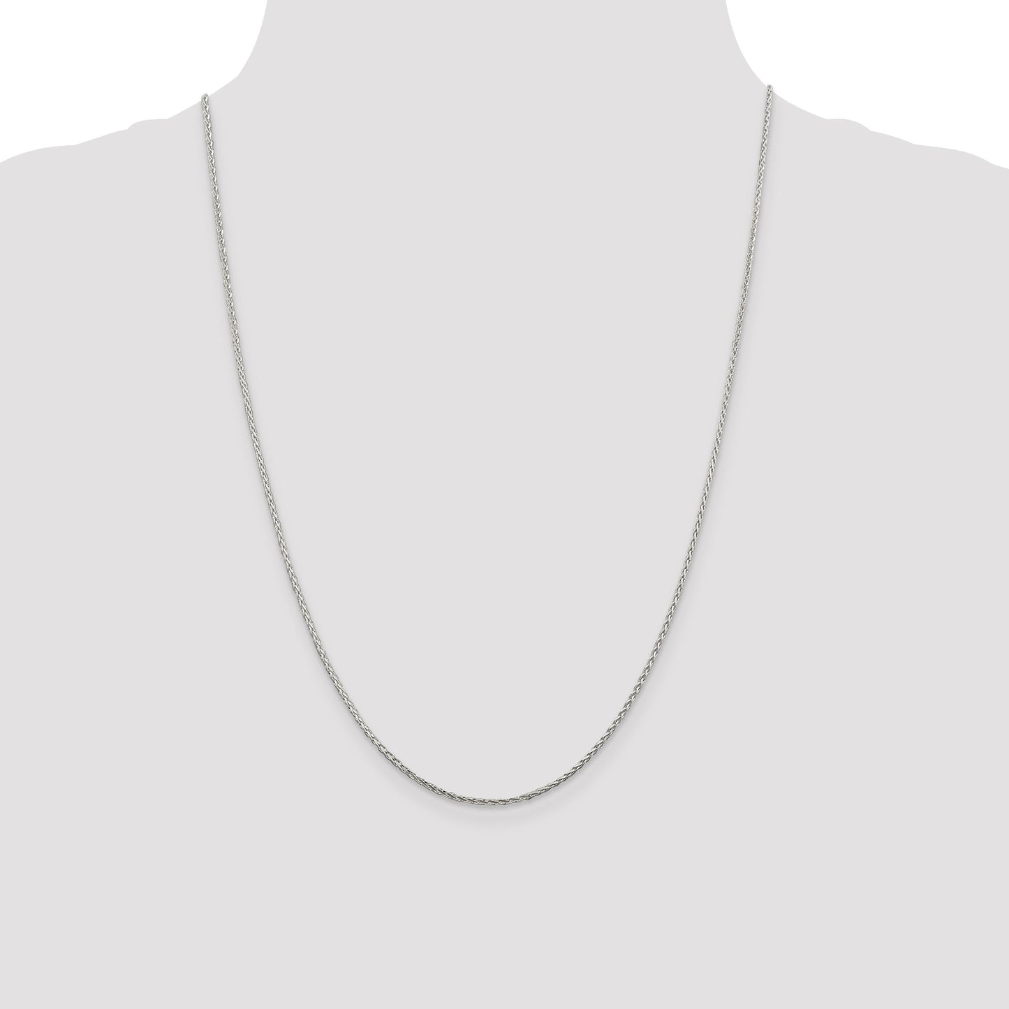 Sterling Silver 1.45mm Diamond-cut Round Spiga Chain