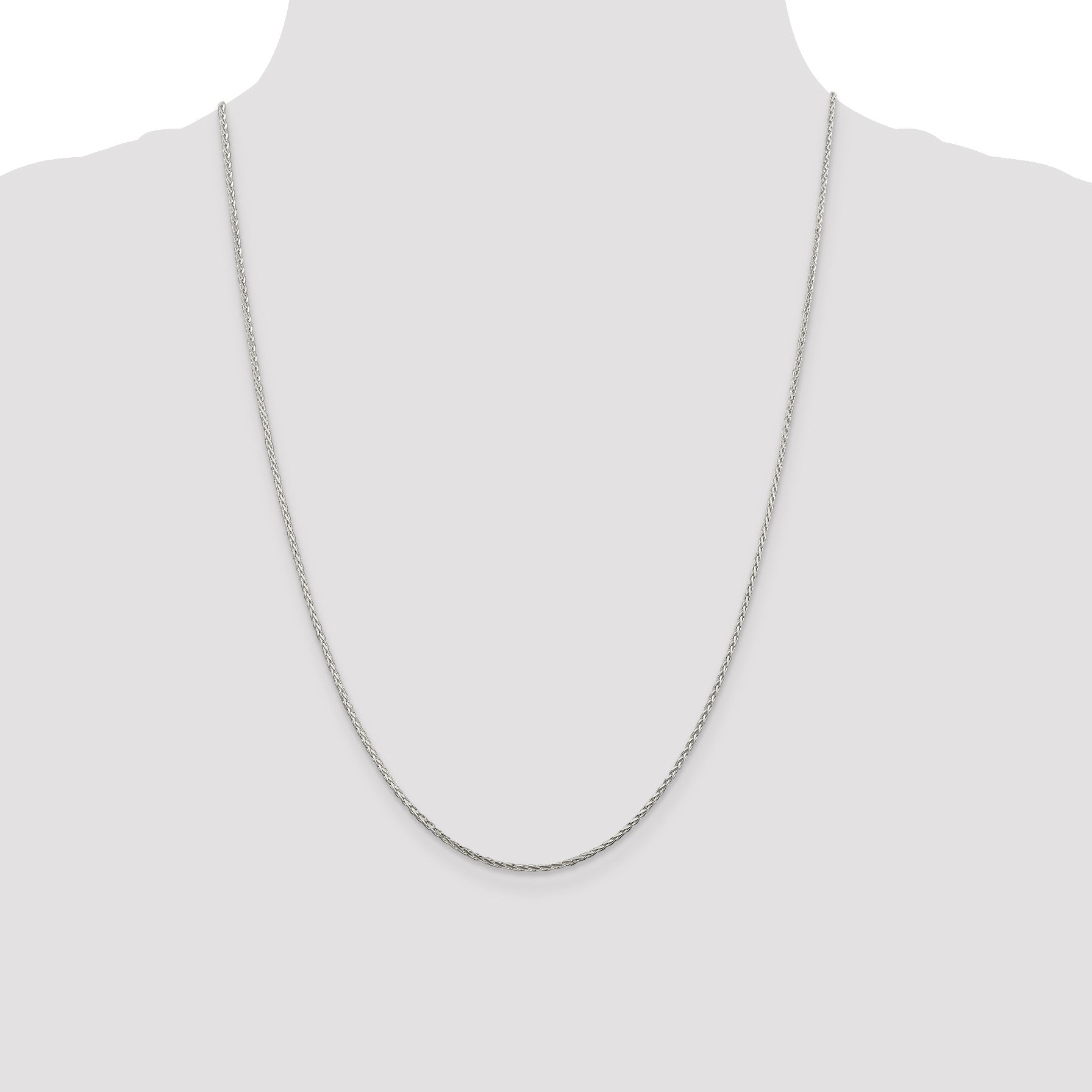 Sterling Silver 1.45mm Diamond-cut Round Spiga Chain