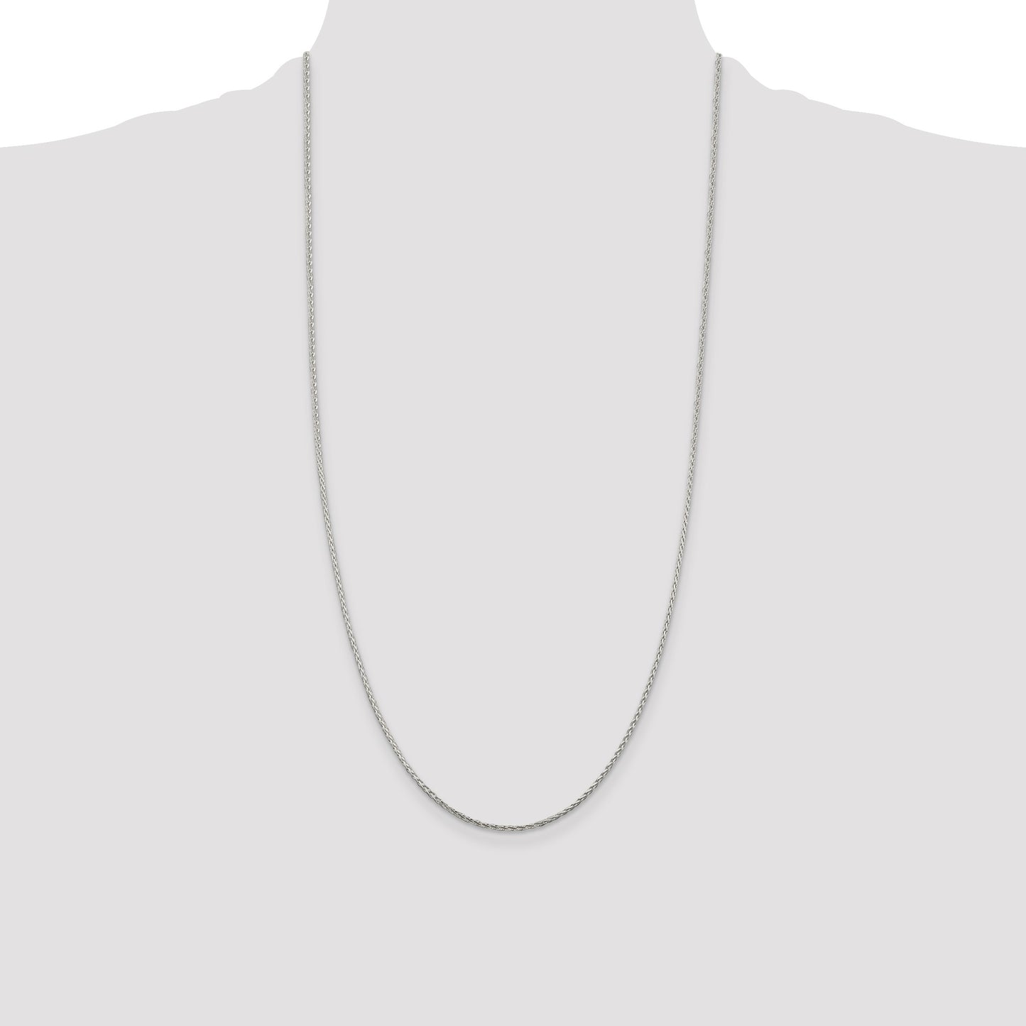 Sterling Silver 1.45mm Diamond-cut Round Spiga Chain