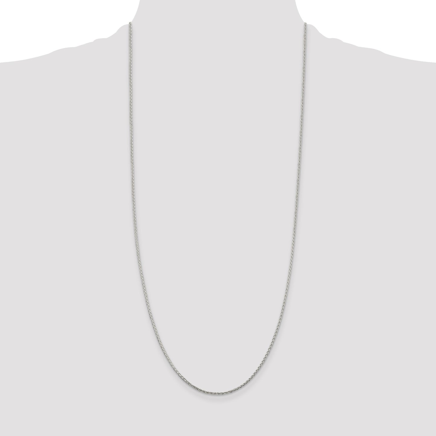 Sterling Silver 1.45mm Diamond-cut Round Spiga Chain