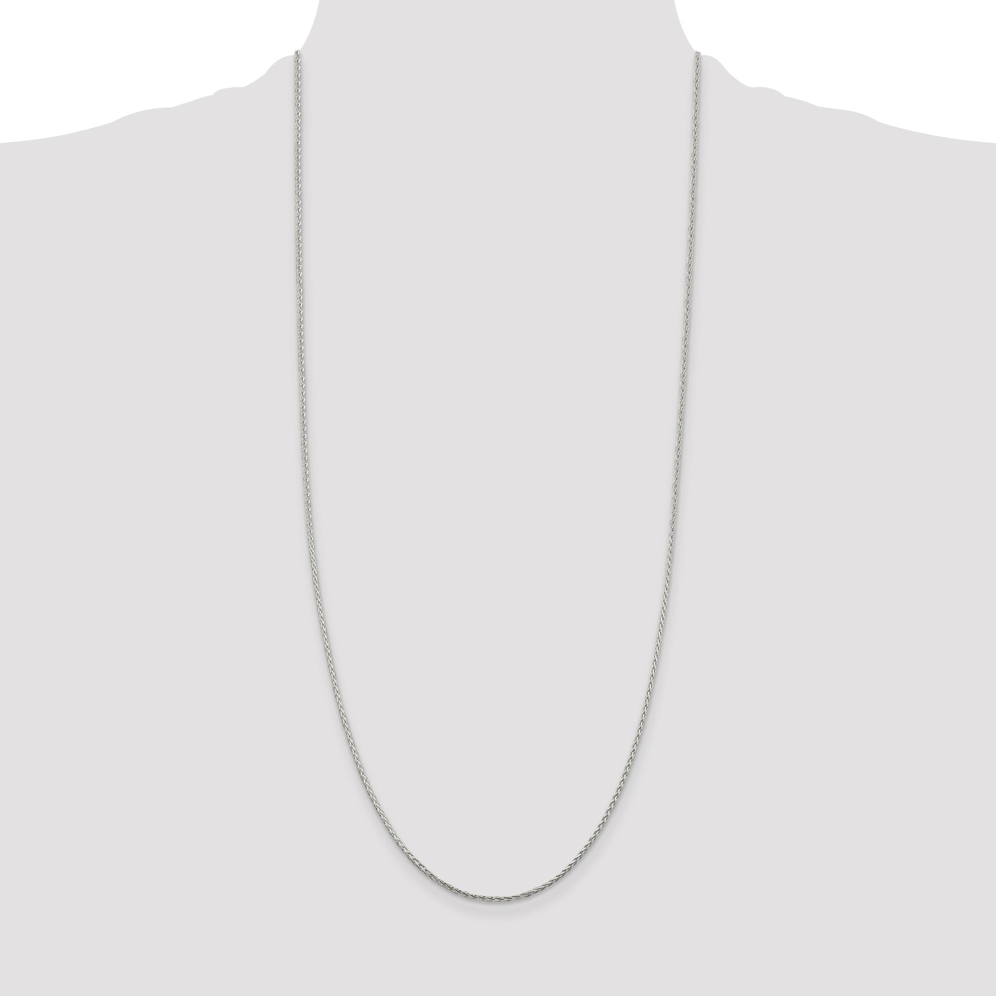 Sterling Silver 1.45mm Diamond-cut Round Spiga Chain