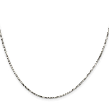 Sterling Silver 1.7mm Diamond-cut Round Spiga Chain w/2in ext.