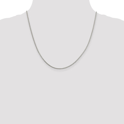 Sterling Silver 1.7mm Diamond-cut Round Spiga Chain