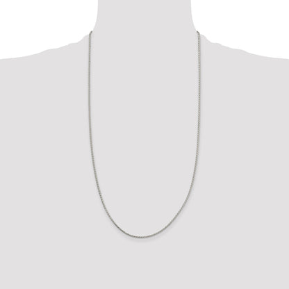Sterling Silver 1.7mm Diamond-cut Round Spiga Chain