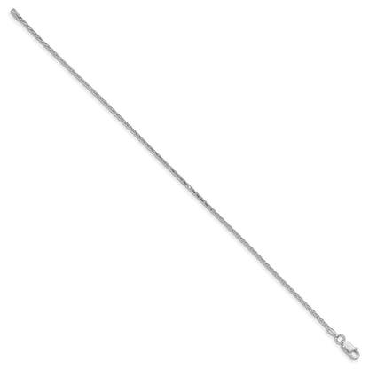 Sterling Silver Rhodium-plated 1.7mm Diamond-cut Round Spiga Chain