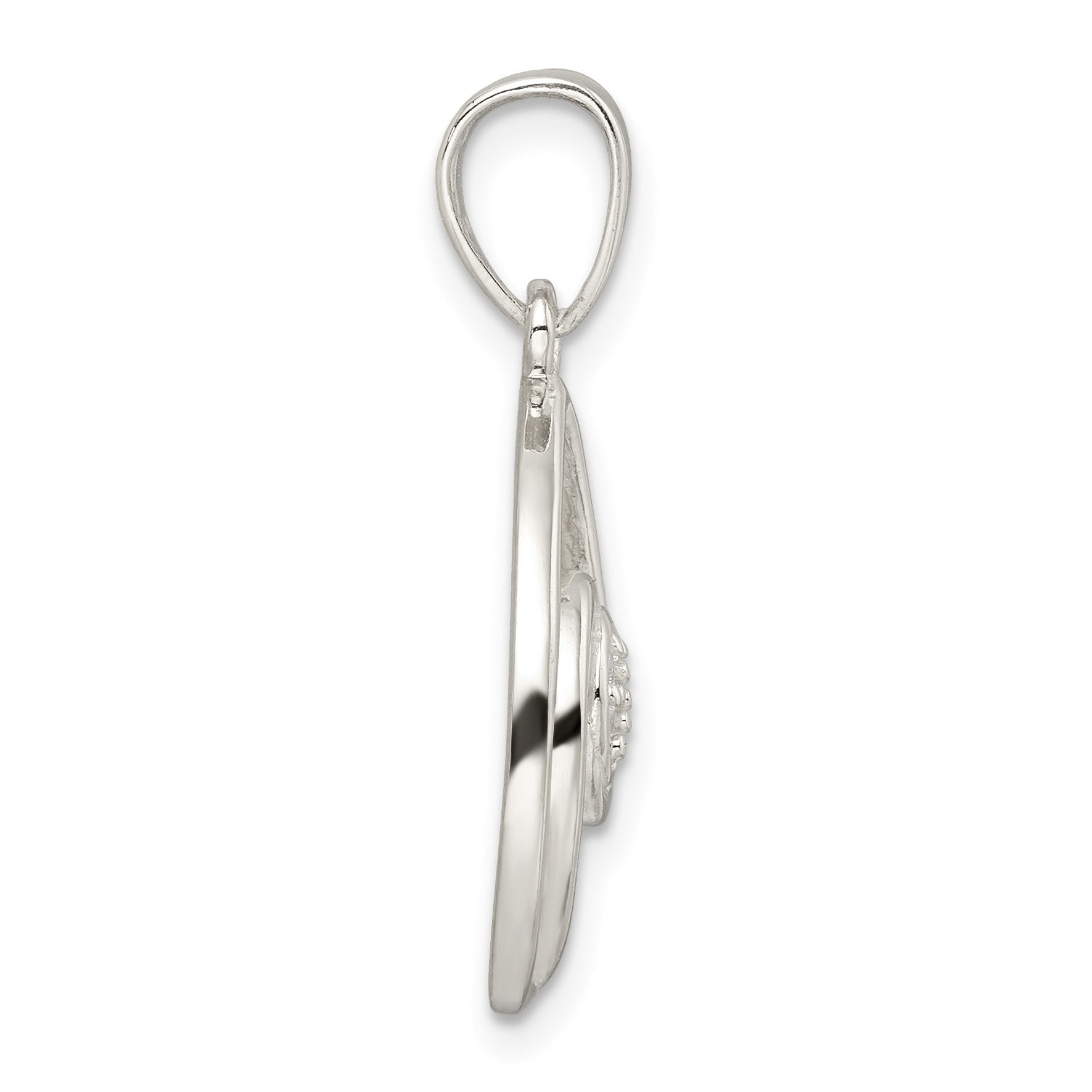 Sterling Silver CZ in Teardrop Pendant and Earrings Set
