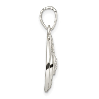 Sterling Silver CZ in Teardrop Pendant and Earrings Set