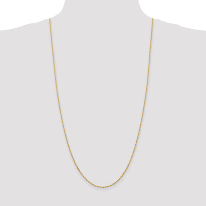 14K 30 Inch 1.85mm Diamond-cut Quadruple Rope Lobster Clasp Chain