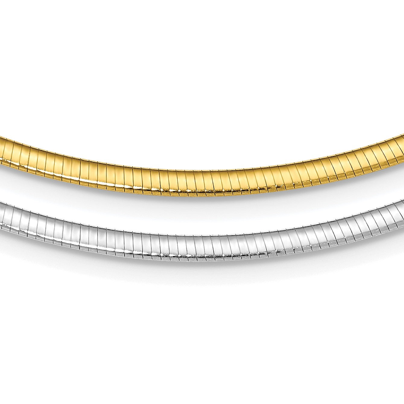 Sterling Silver Flash Gold-plated Reversible 3mm Cubetto Chain