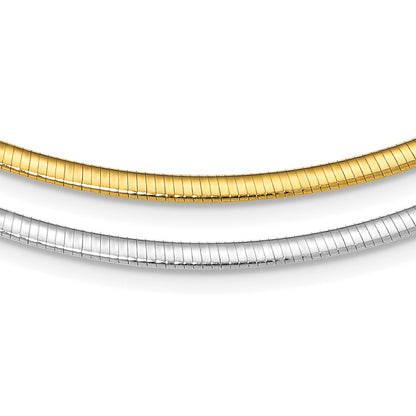 Sterling Silver Flash Gold-plated Reversible 3mm Cubetto Chain