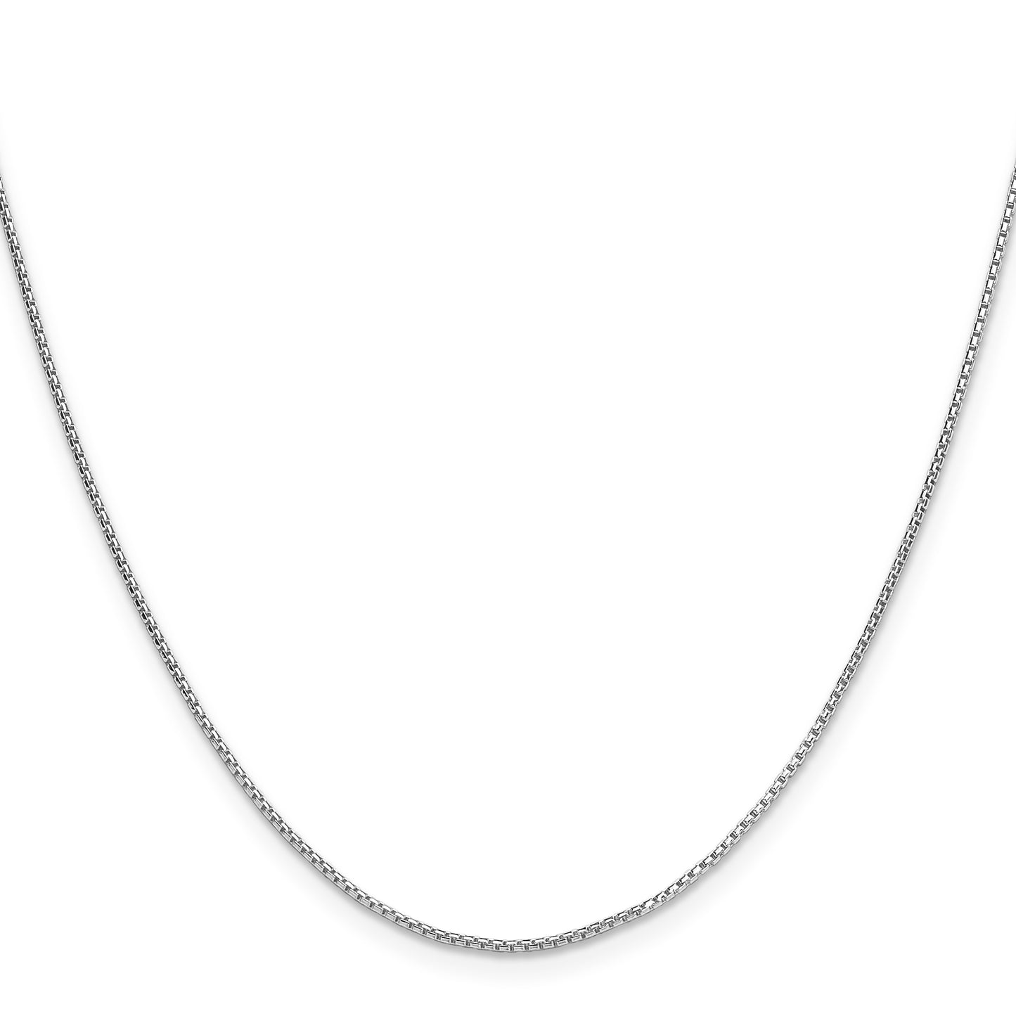 Sterling Silver .95mm Diamond-cut Round Box Chain