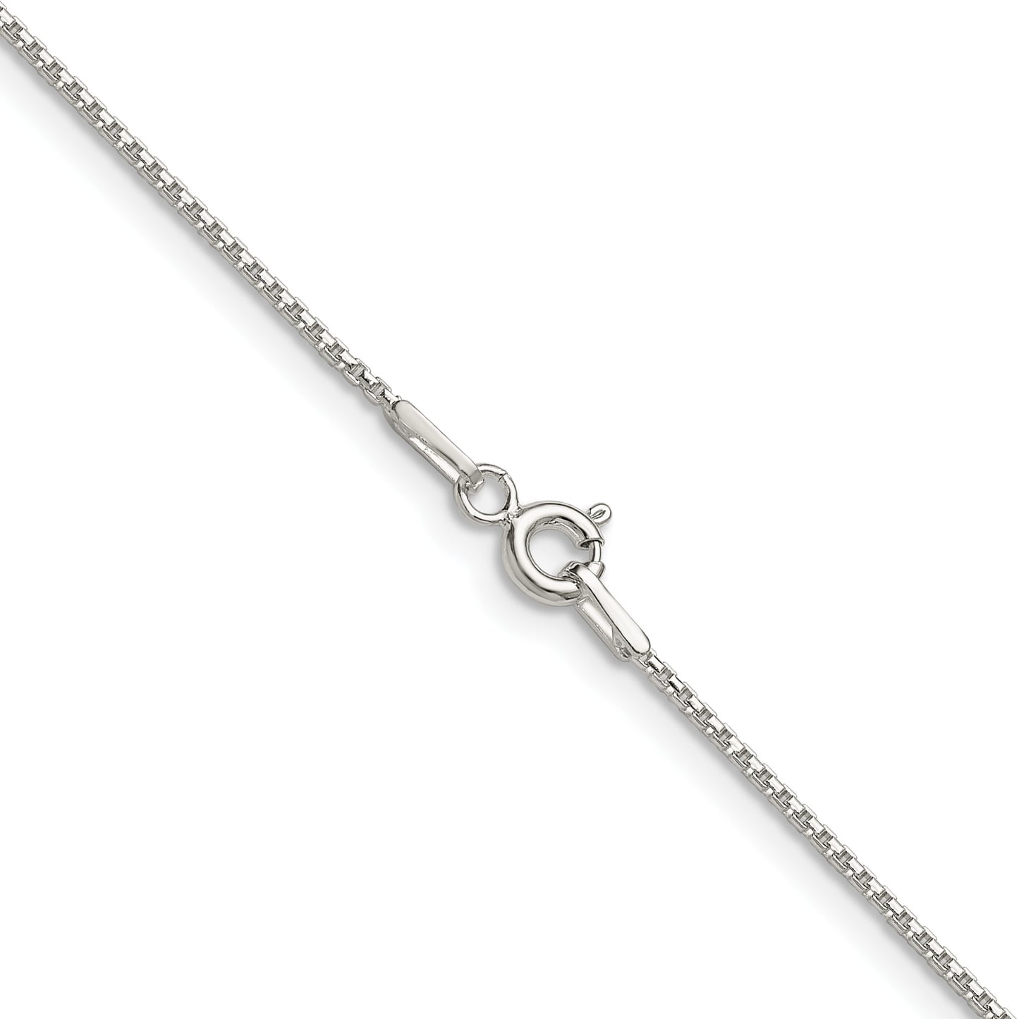 Sterling Silver .95mm Diamond-cut Round Box Chain