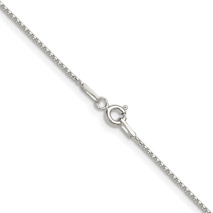 Sterling Silver .95mm Diamond-cut Round Box Chain