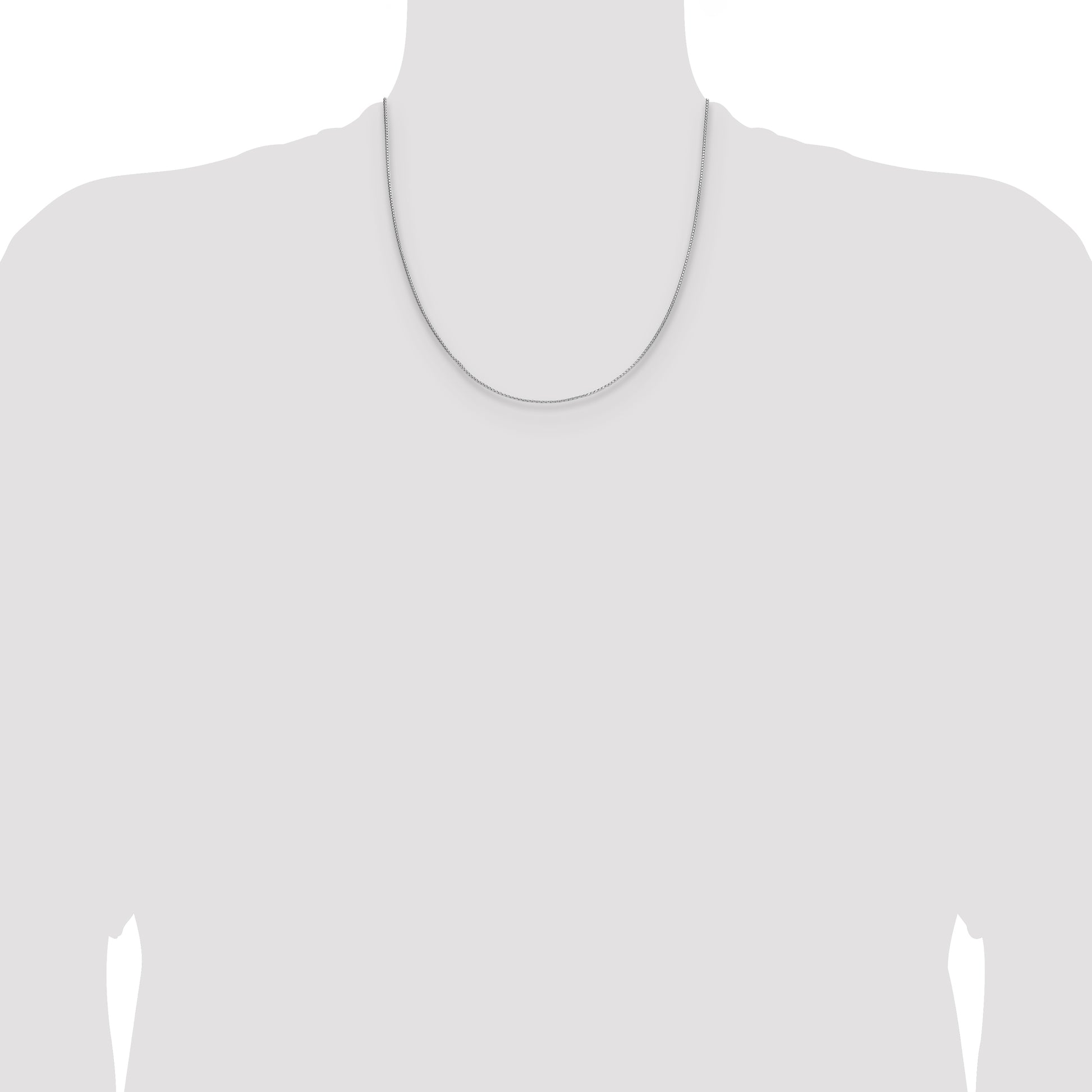 Sterling Silver .95mm Diamond-cut Round Box Chain