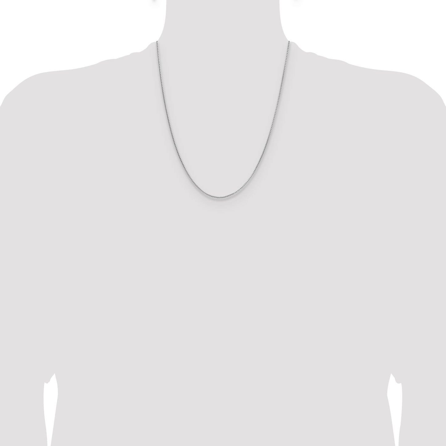 Sterling Silver .95mm Diamond-cut Round Box Chain