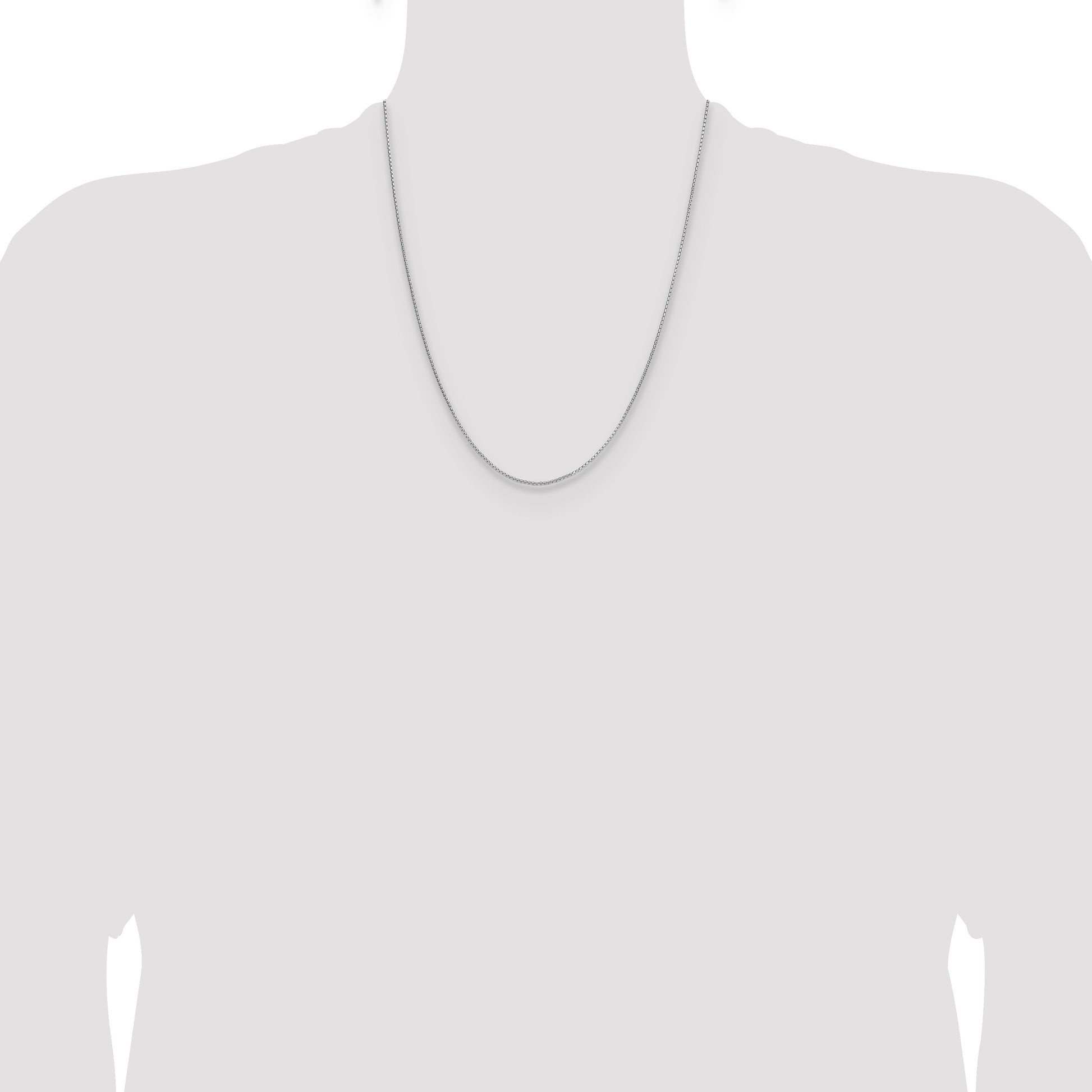 Sterling Silver .95mm Diamond-cut Round Box Chain