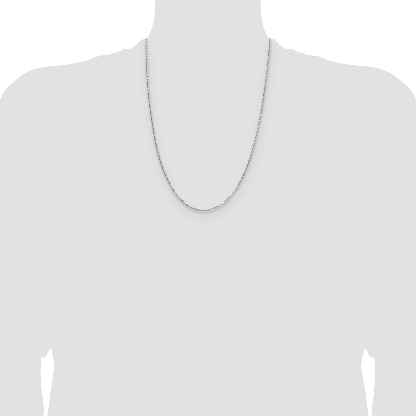 Sterling Silver .95mm Diamond-cut Round Box Chain