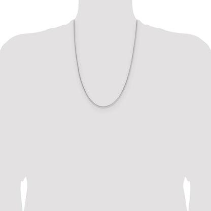 Sterling Silver .95mm Diamond-cut Round Box Chain