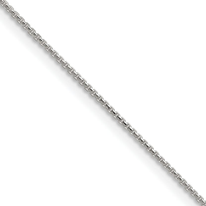 Sterling Silver .95mm Diamond-cut Round Box Chain
