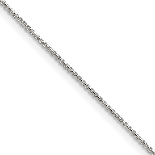 Sterling Silver .95mm Diamond-cut Round Box Chain