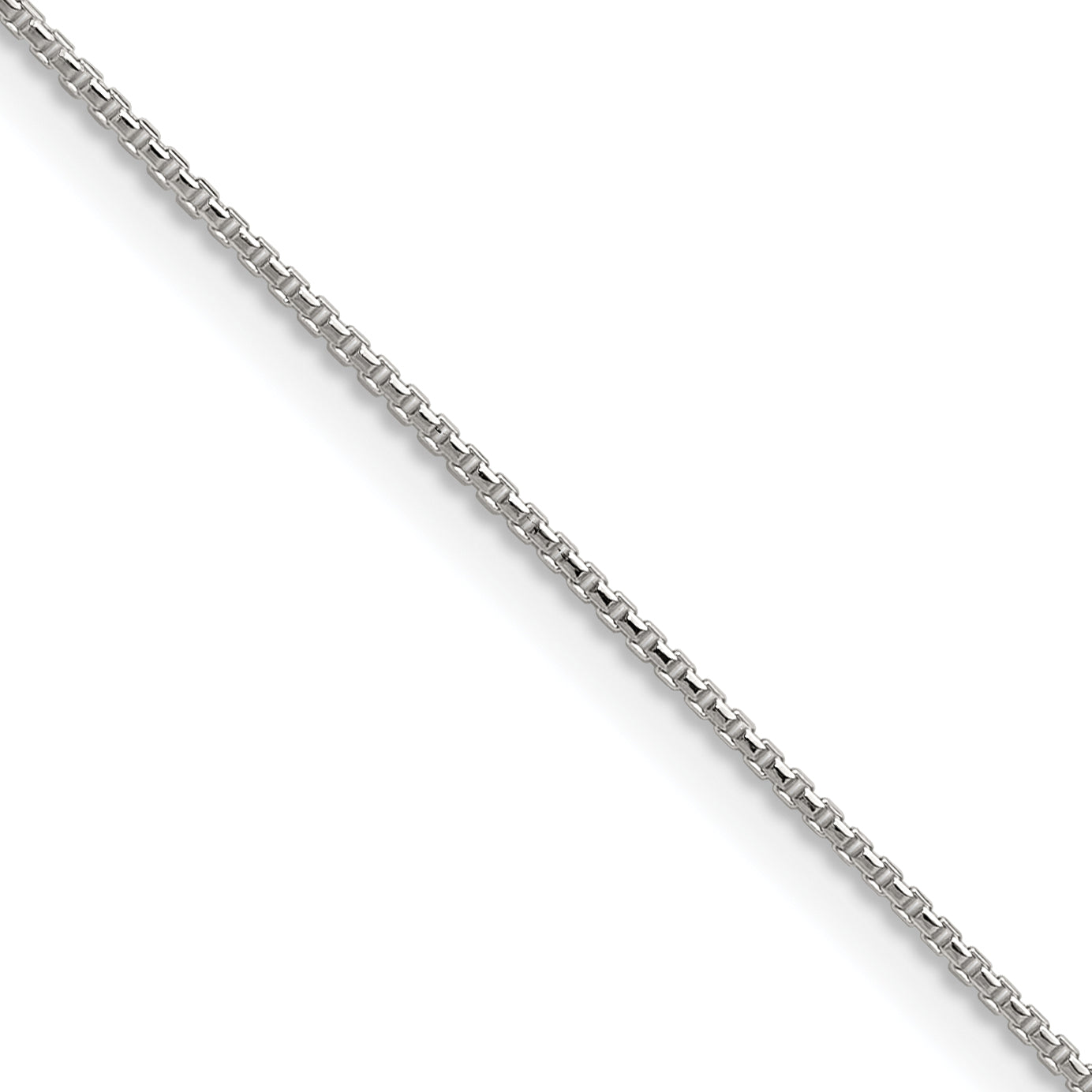 Sterling Silver .95mm Diamond-cut Round Box Chain