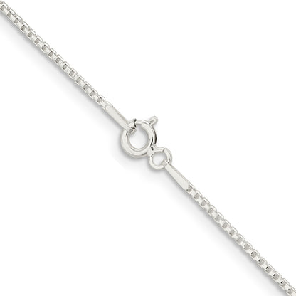 Sterling Silver 1.1mm Diamond-cut Round Box Chain