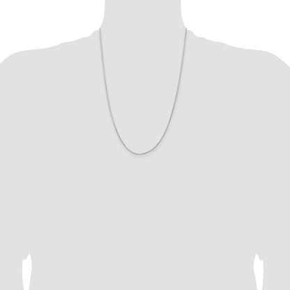 Sterling Silver 1.1mm Diamond-cut Round Box Chain