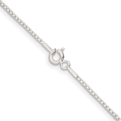 Sterling Silver Rhodium-plated 1.1mm Diamond-cut Round Box Chain w/2in ext.