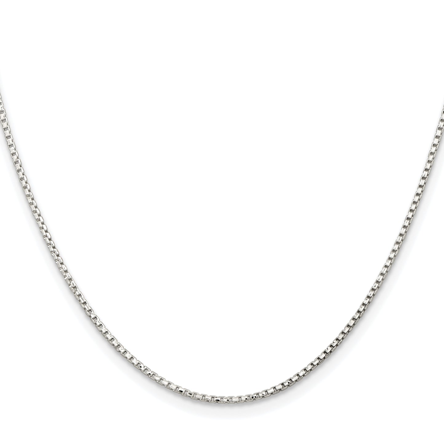 Sterling Silver Rhodium-plated 1.3mm Diamond-cut Round Box Chain w/4in ext.