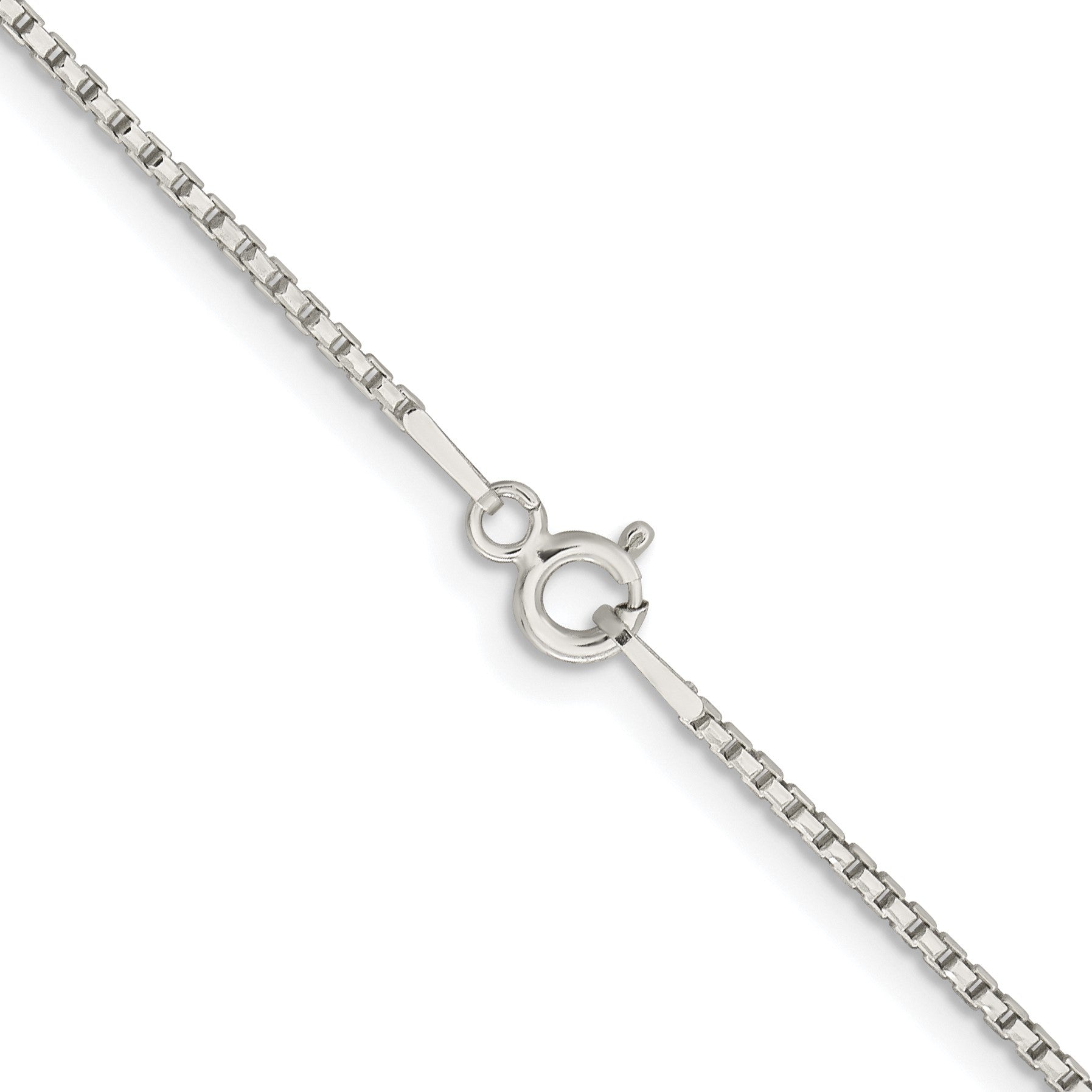 Sterling Silver Rhodium-plated 1.3mm Diamond-cut Round Box Chain w/4in ext.