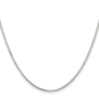 Sterling Silver 1.5mm Diamond-cut Round Box Chain w/4in ext.